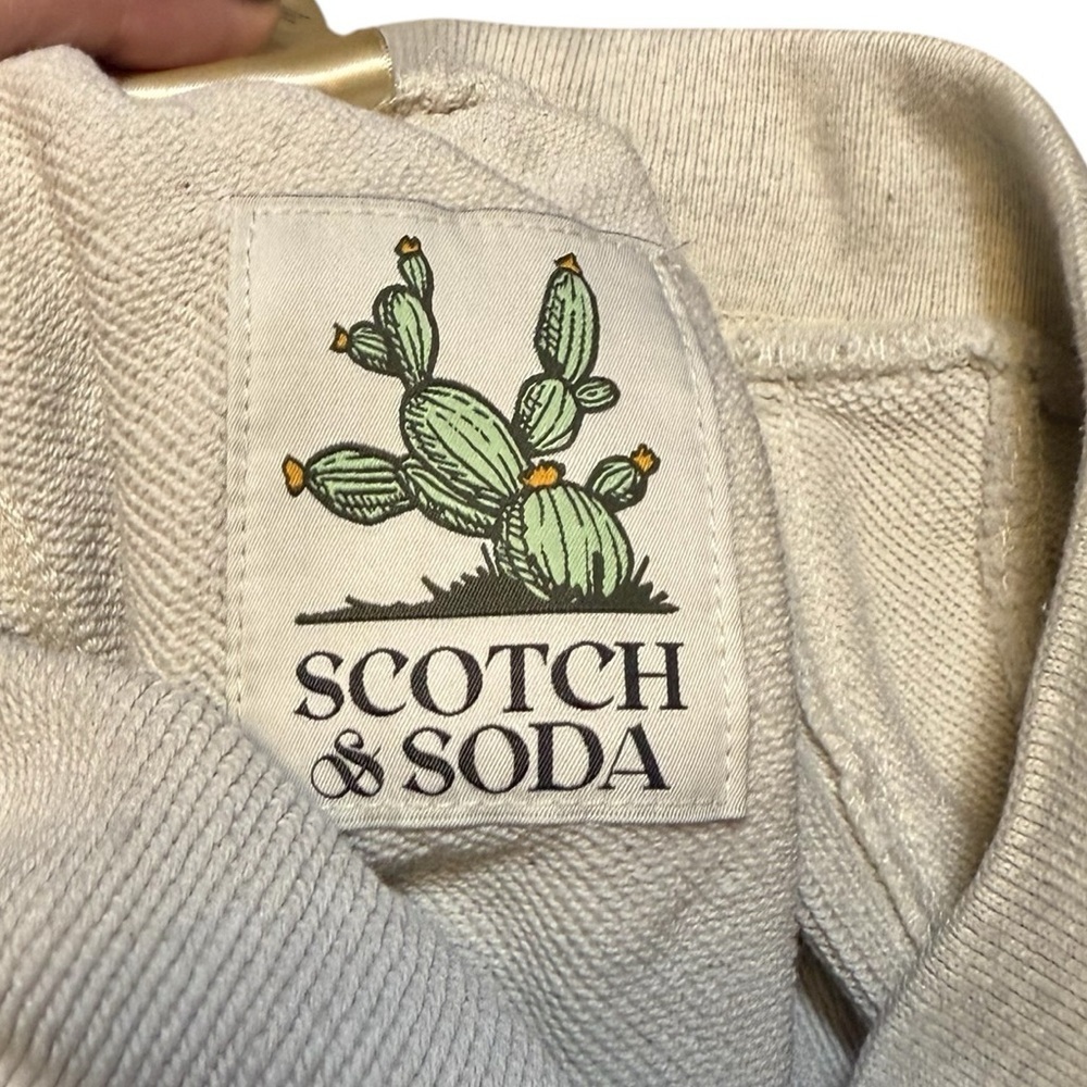 Scotch & Soda Boys Shorts 12/152 Grey Melange Embroidered Cactus Palm SOLD OUT - Picture 8 of 11